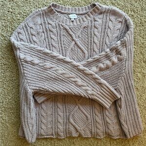 La Hearts Cable Knit Sweater - Lilac